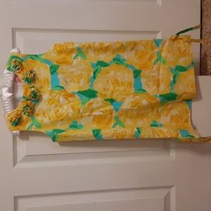 Euc! 🌼LILLY PULITZER FIRST IMPRESSIONS, sun glow yellow dress 🌞